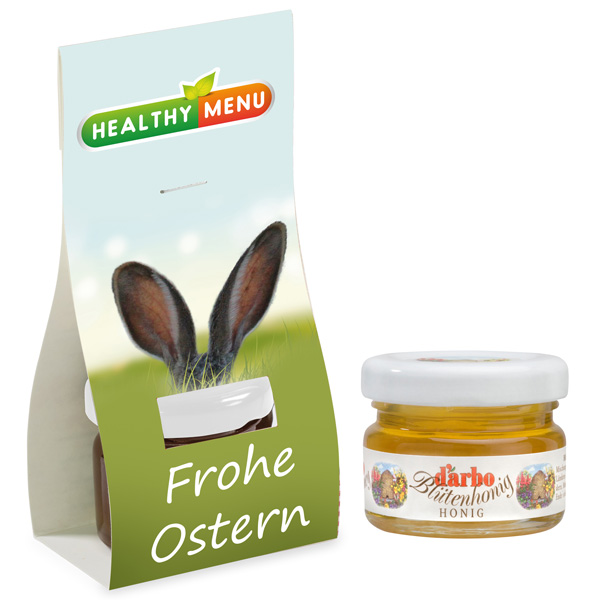 Honig in Überreichverpackung zu Ostern, inkl. 4-farbigem Druck 