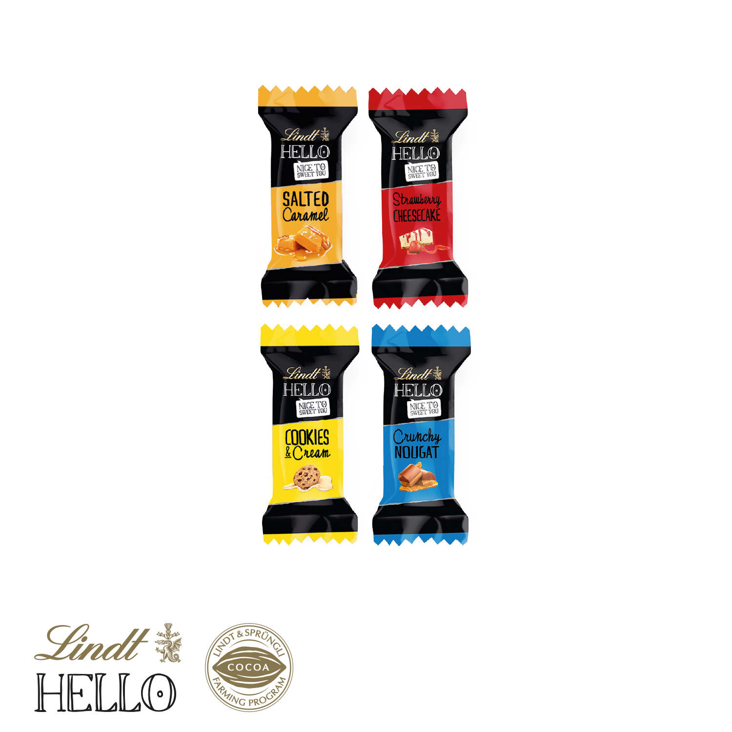 Lindt „HELLO“ im Werbeschuber, inkl. 4-farbigem Druck