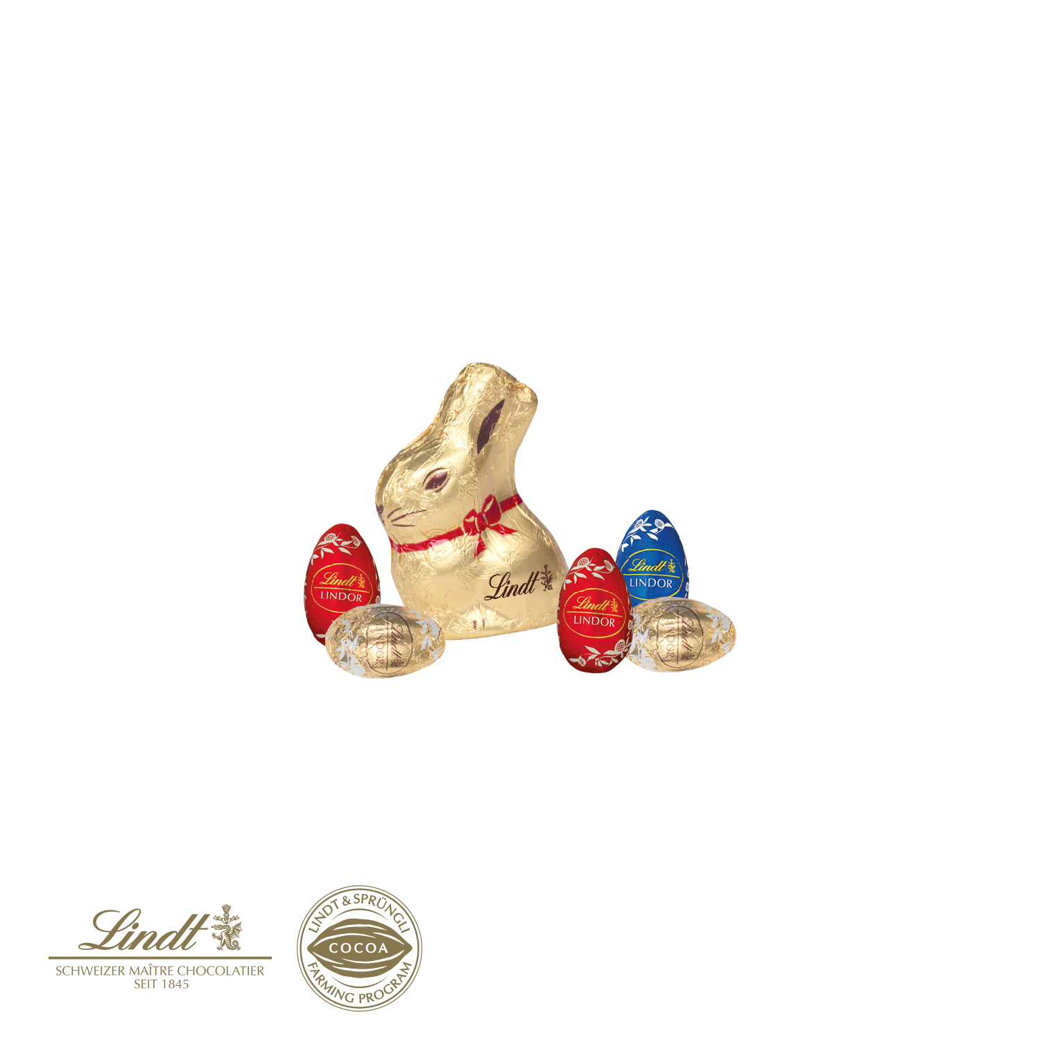 Oster-Transporter mit Lindt Schokolade, inkl. 4-farbigem Druck