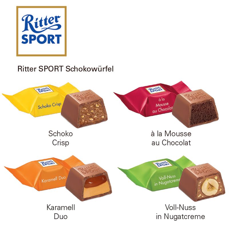 Adventskalender Eco L mit Ritter SPORT Würfel, inkl. 4-farbigem Druck