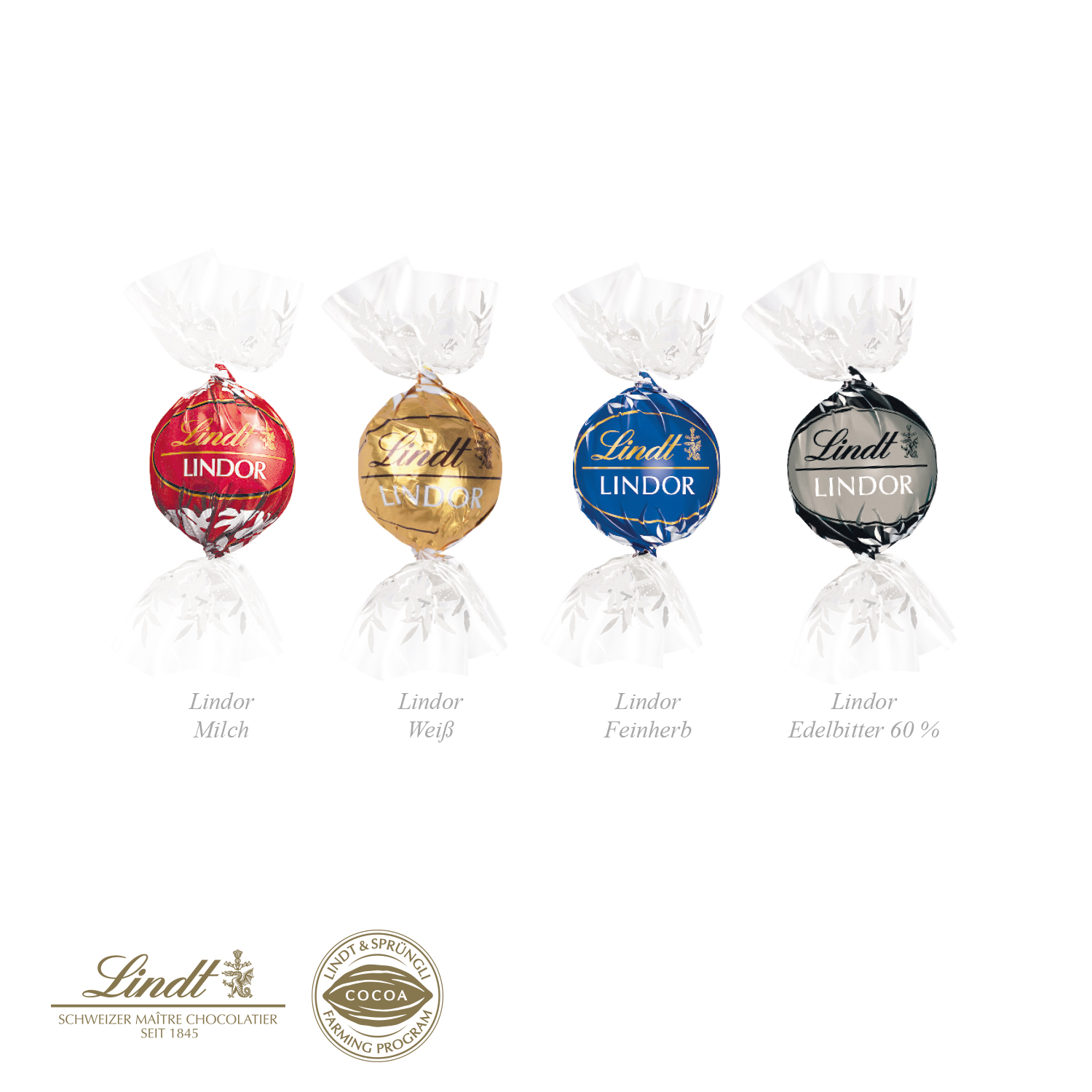 Businesspräsent Selection Mini Lindt Lindor, inkl. 4-farbigem Druck