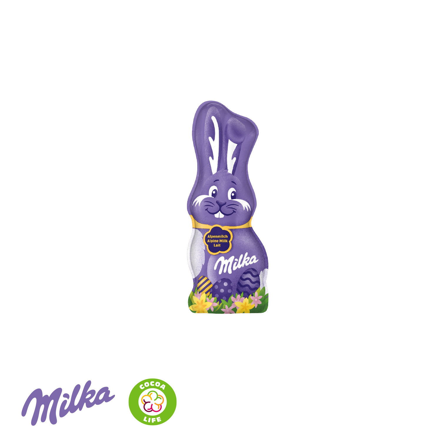 Milka Schmunzelhase 15g, inkl. 4-farbigem Druck