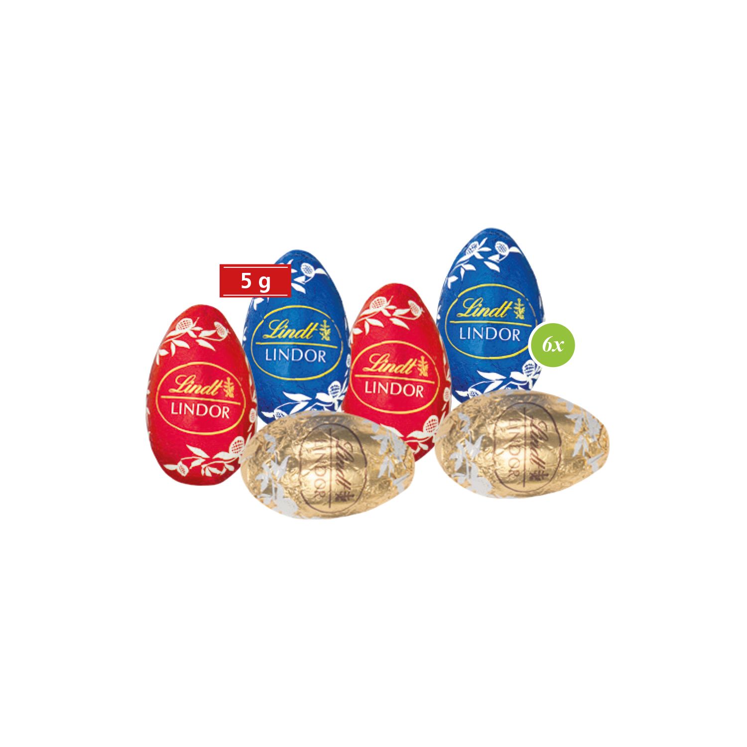 Lindt Mini-Eier 6er, inkl. 4-farbigem Druck