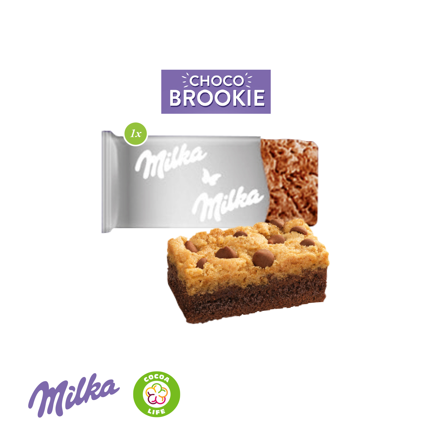 Schoko-Kuchen von Milka „Choco Brookie“, inkl. 4-farbigem Druck