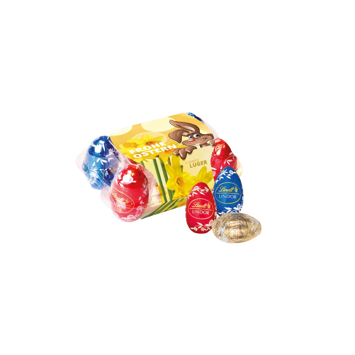 Lindt Mini-Eier 6er, inkl. 4-farbigem Druck