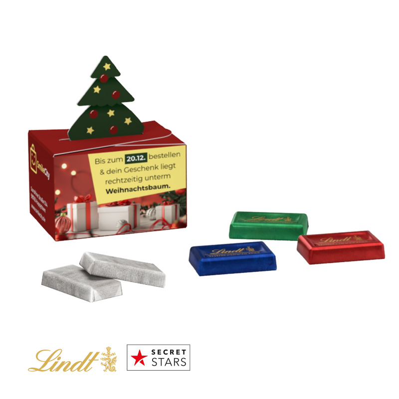 Geschenkbox Mini Tannenbaum, inkl. 4-farbigem Druck