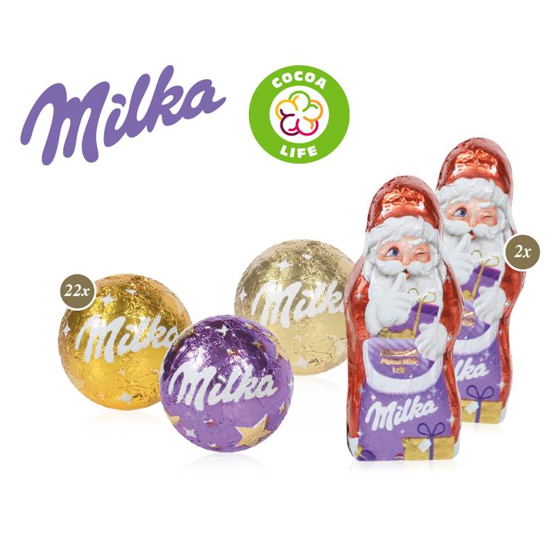 Adventskalender mit Milka „Edition“, inkl. 4-farbigem Druck