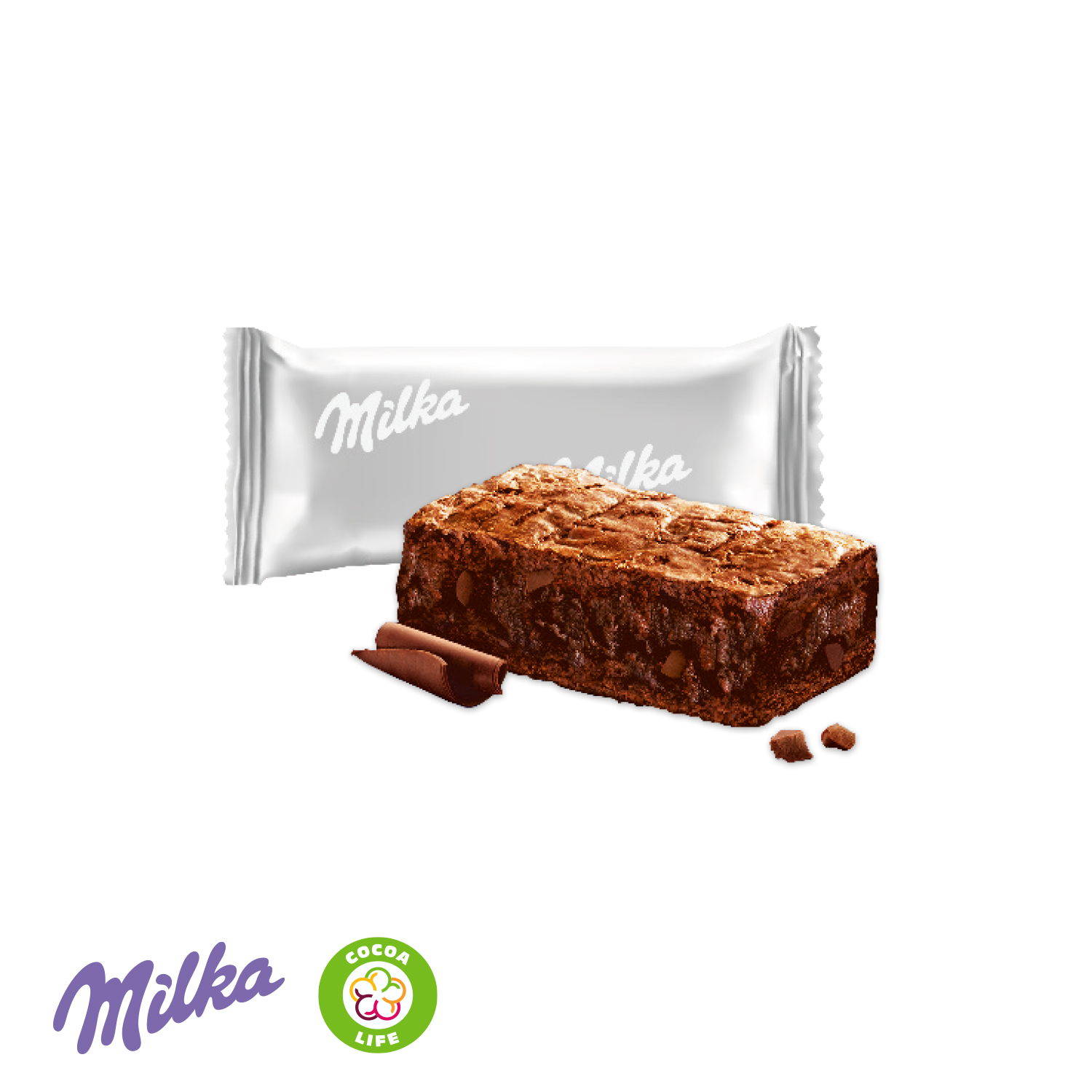 Milka „Choco Brownie“ in Werbebox, inkl. 4-farbigem Druck