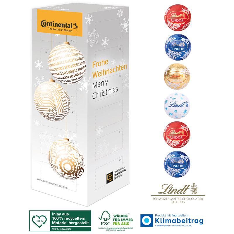 Adventskalender Lindt Turm, inkl. 4-farbigem Druck