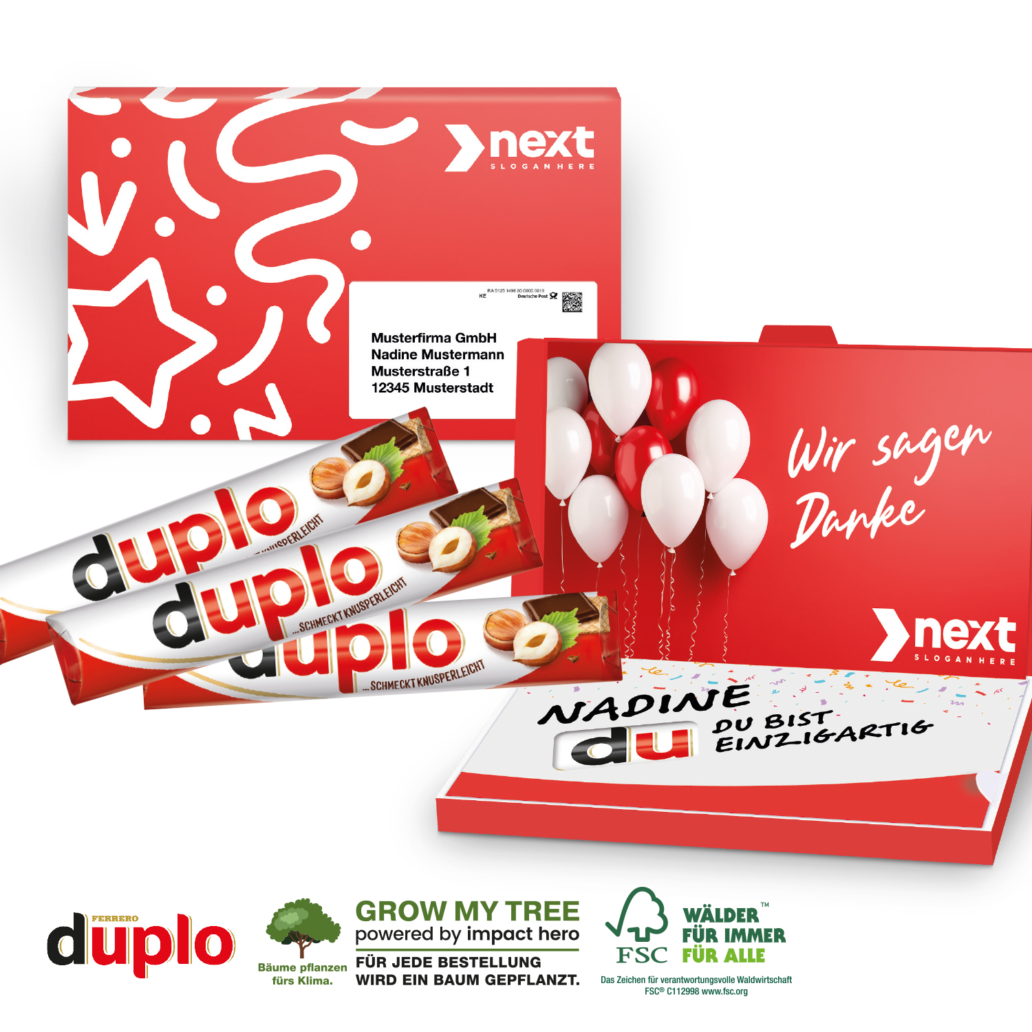 duplo Mailing, inkl. 4-farbigem Druck