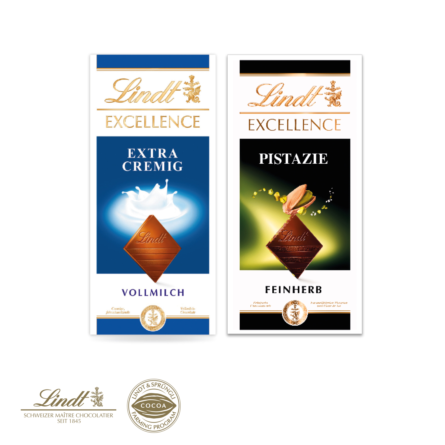 Schokoladentafel Excellence von Lindt, inkl. 4-farbigem Druck