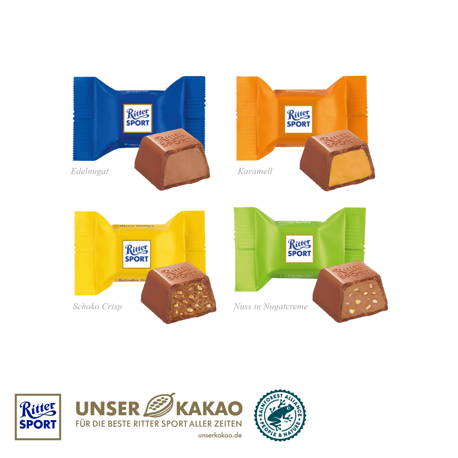 Tisch-Adventskalender mit Ritter SPORT Schokowürfel, inkl. 4-farbigem Druck