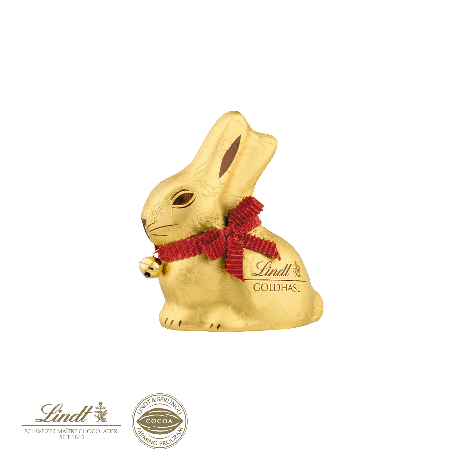 Werbekartonage Lindt Goldhase mit Glöckchen 100g, inkl. 4-farbigem Druck