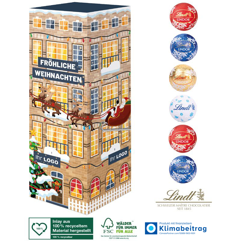 Adventskalender Lindt Turm, inkl. 4-farbigem Druck