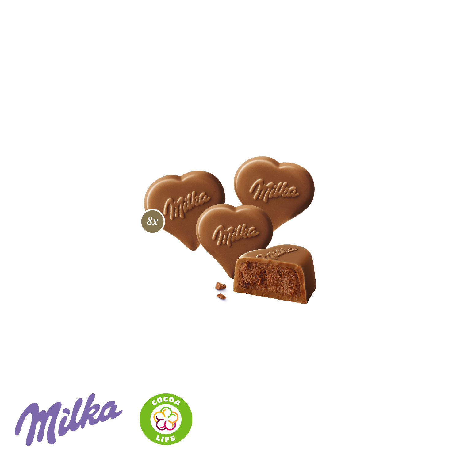 I LOVE MILKA Herz, inkl. 4-farbigem Druck