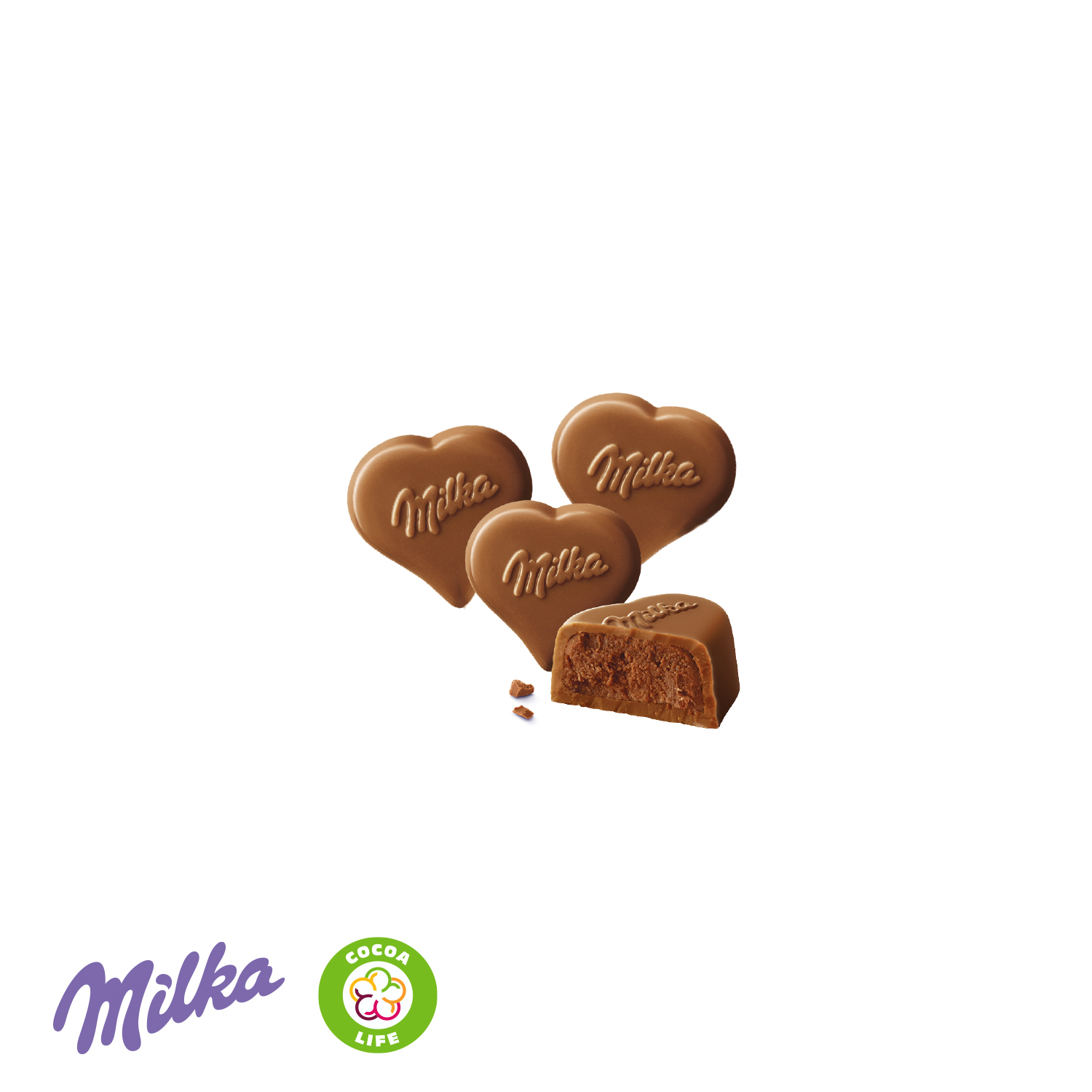 I LOVE MILKA Herz, inkl. 4-farbigem Druck