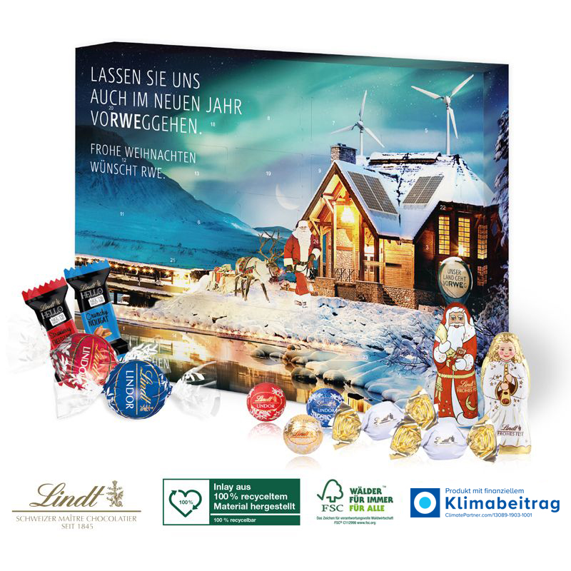 Adventskalender Lindt Premium-Selection, inkl. 4-farbigem Druck