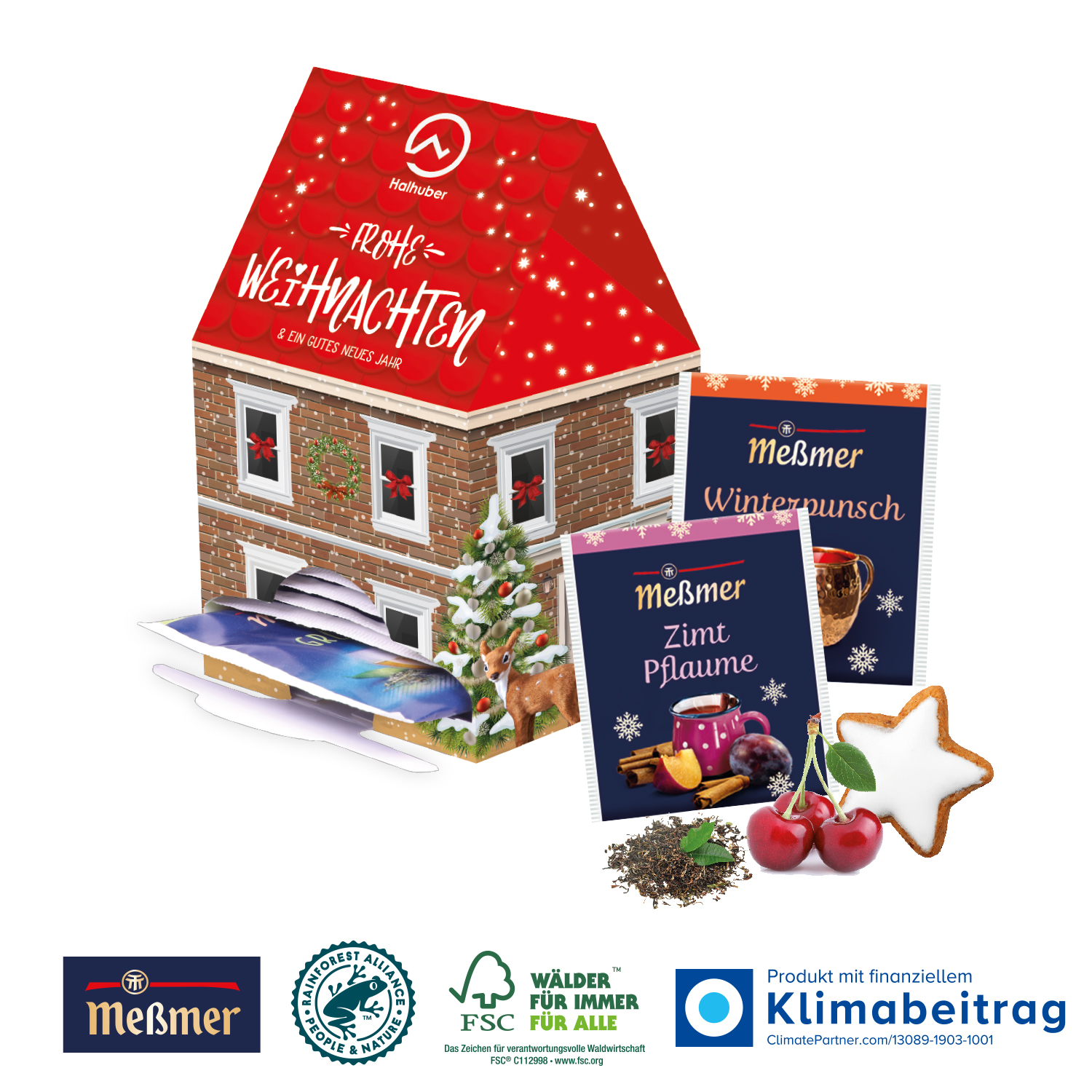 Tee-Haus Mini Weihnachten, inkl. 4-farbigem Druck